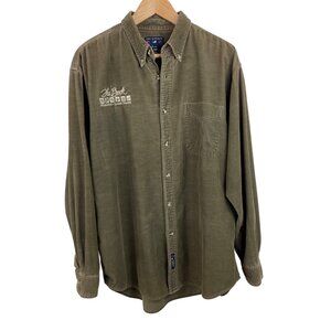 Port Authority Mens XL Corduroy Shirt The Book Harveys Lake Tahoe Casino Brown